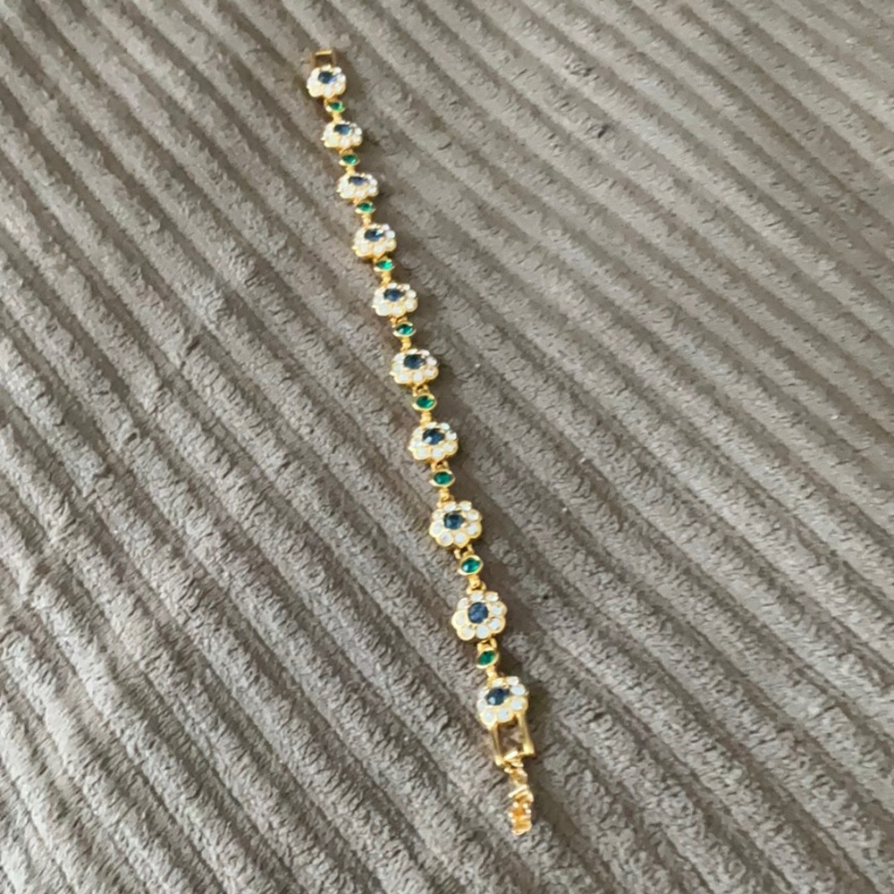 Multi colored gold bracelet